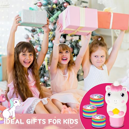 squishy Stamps for Kids, Unicorn Stamp Stickers, Creative Arts and Crafts Set with Easy to Use Stampers and Colorful Stickers,Stamps for Craft Kit for Home Travel and Parties - Image 4