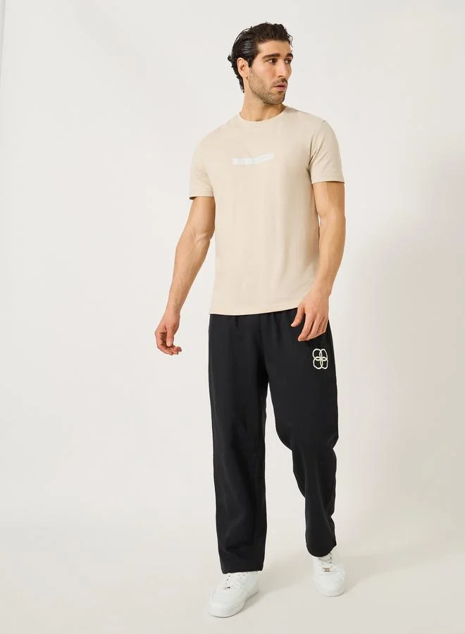 ستايلي Styli Slogan Print Regular Fit T-shirt