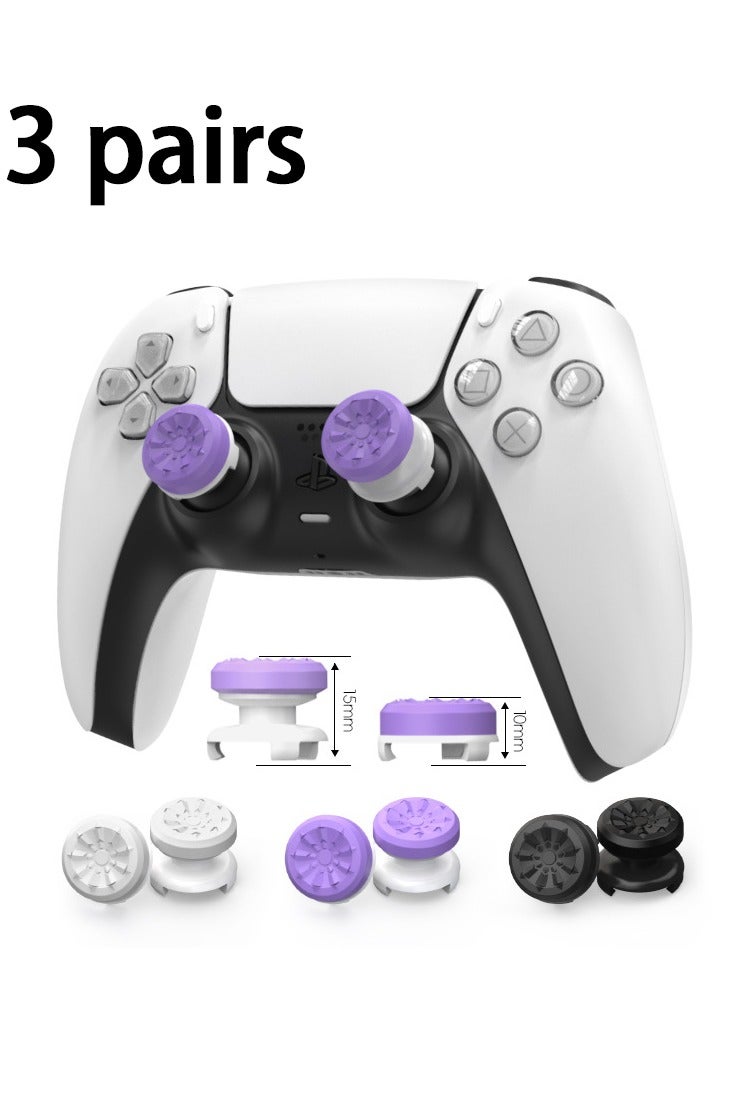 Thumb Grip Caps for PS5, Thumbsticks Cover Set Compatible With Switch Pro and PS4/PS5 Controllers, 3 Pairs / 6 Pcs - Image 1