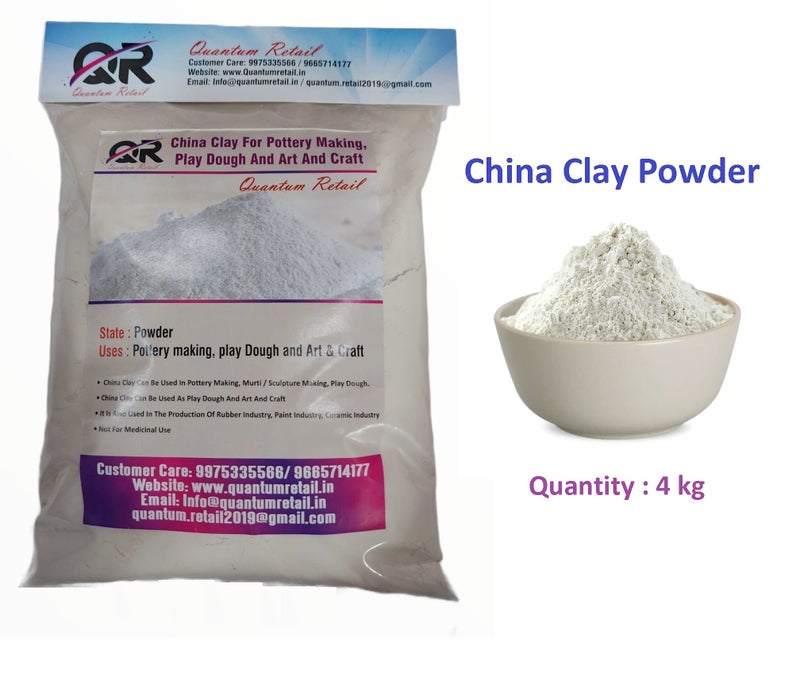 Quantum Retail - China Clay for Pottery Making, Play Dough and Art & Craft - 4 kg - Image 2