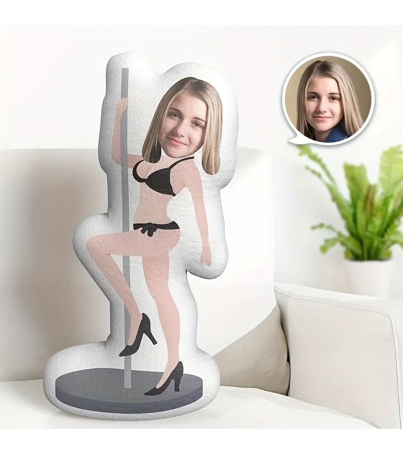 Personalized Face Body Pillow 14 Inch Funny Holiday Gift For Adults - Image 1