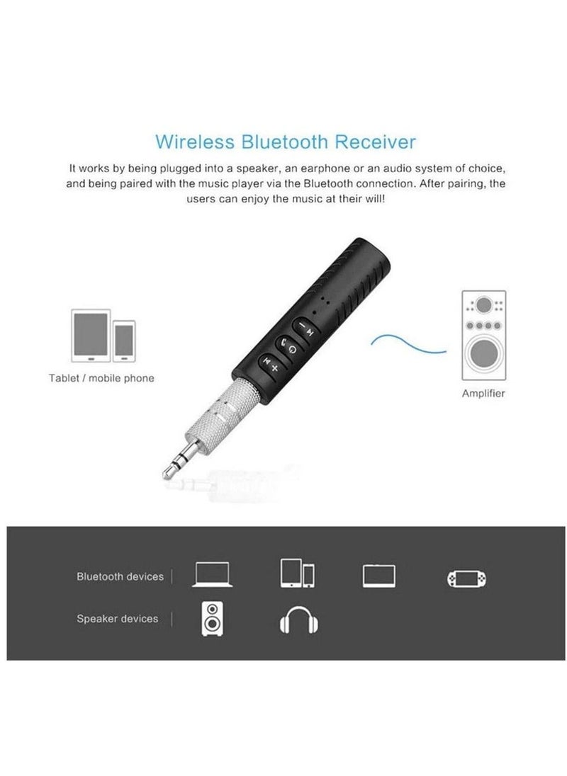 3.5mm jack Bluetooth Car Kit Hands free Music Audio Receiver Adapter Universal Auto AUX Kit for Speaker Headphone Car Stereo  - Image 2