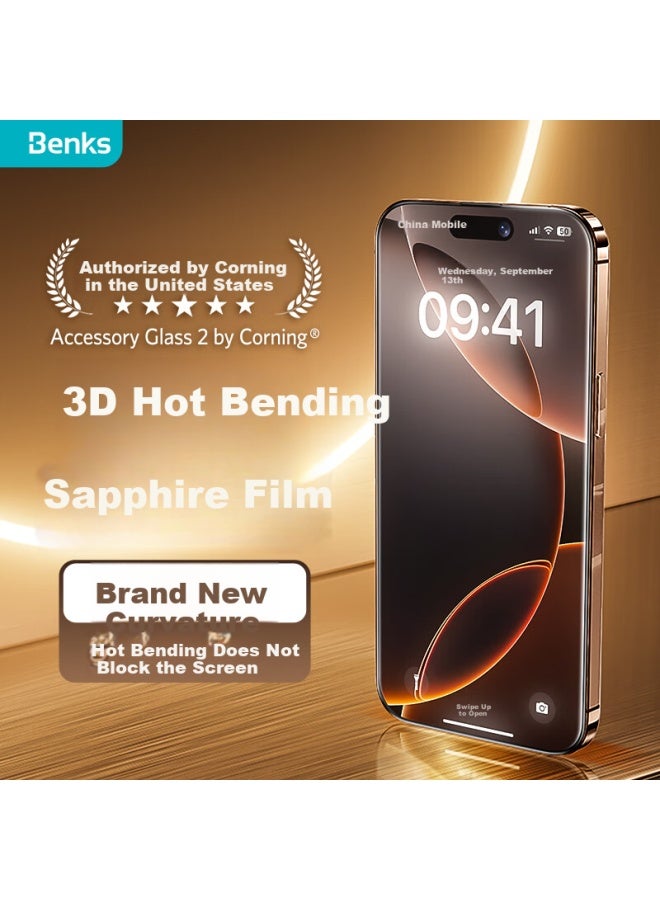 Benks Apple 16promax Tempered Glass Film 3d Hot Bend Sapphire Tempered Glass Film Iphone16promax Hd Screen Protector - Image 1