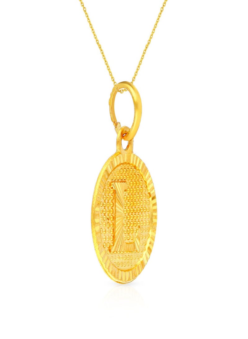 Malabar Gold and Diamonds 22k 916 Purity Gold Pendant for Women EMPN121LY  - Image 2