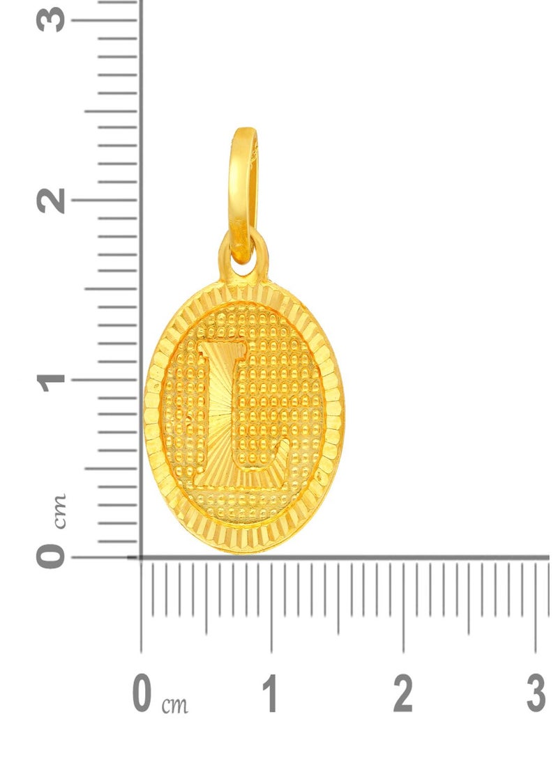 Malabar Gold and Diamonds 22k 916 Purity Gold Pendant for Women EMPN121LY  - Image 5