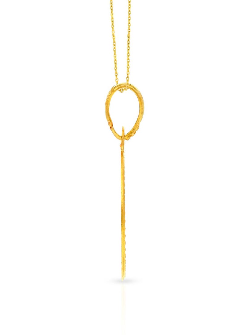 Malabar Gold and Diamonds 22k 916 Purity Gold Pendant for Women EMPN121LY  - Image 3