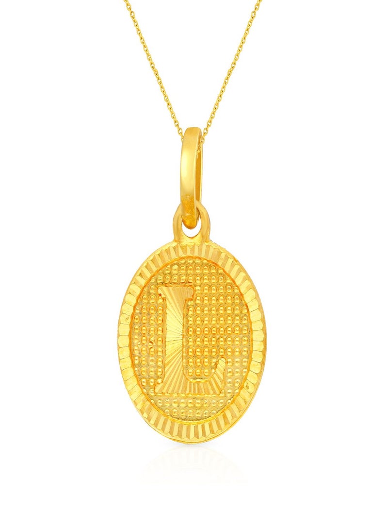 Malabar Gold and Diamonds 22k 916 Purity Gold Pendant for Women EMPN121LY  - Image 1