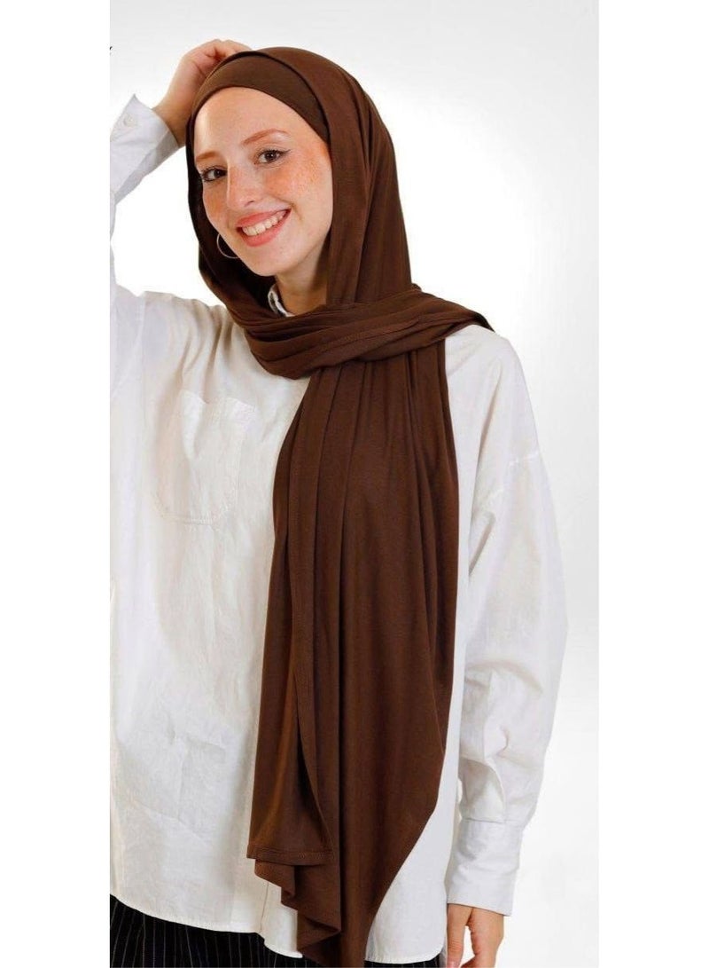Two-piece bonnet scarf with a pure veil, high material and comfortable to wear