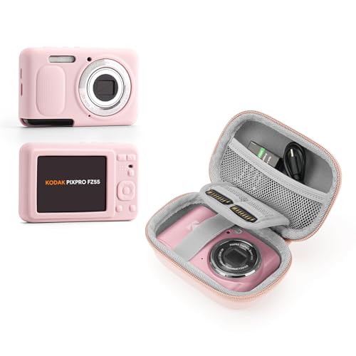 SQERO KODAK PIXPRO FZ55 Camera Set - Hard Camera Case + Soft Silicone Cover, Lens Protective Design, SD Card Storage Travel Carry Cute Bag Small - Image 1