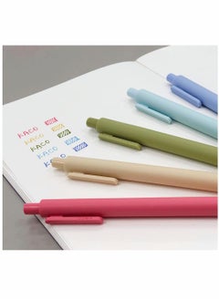 KASTWAVE 0.5 Gel Pen Multi Color Pen Cute Kawaii Boxed Pen Soft Touch Retractable Gel Ink Pens Fine Point Elegance Colors 5 Pack Colored Ink Smooth Writing Pen for School Office Home Take Notes  - Image 5
