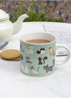 Rex London Nine Lives Ceramic Mug – Playful Cat-Themed Mug for Cat Lovers – Perfect for Coffee, Tea, or Hot Drinks  - Image 1