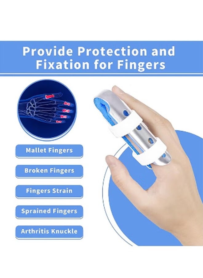 جبيرة إصبع من 3 قطع ، دعامة معدنية لدعم الأصابع لالتهاب المفاصل المستقيم للأصابع المكسورة (3 مقاسات) - Image 2