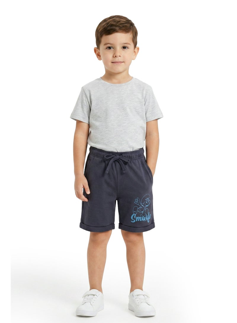 Trucare Toddler Boys Smurfs Printed Cotton Shorts - Image 2