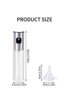 RAQTA Oil Spray Bottle for Cooking – 100ML Vinegar & Oil Sprayer for Air Fryer  - Image 2