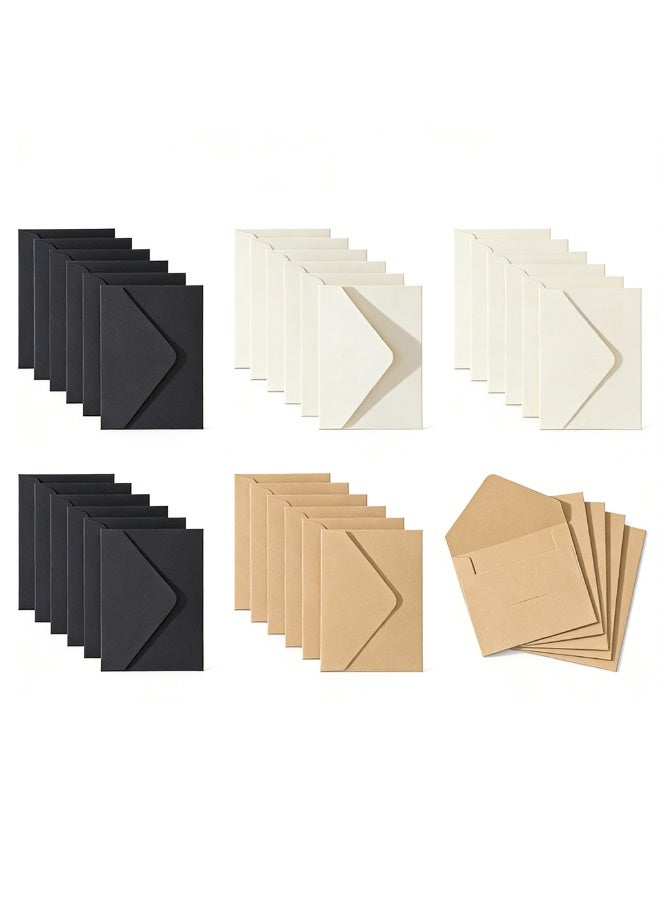 NIIMBOT 30 Mini Envelopes, Small Envelopes (Kraft, Black, White, 10.5x7cm) – Paper Envelopes Thick Paper for Cards, Gifts, Eid, Ramadan, Weddings & Holiday Decor - Image 4