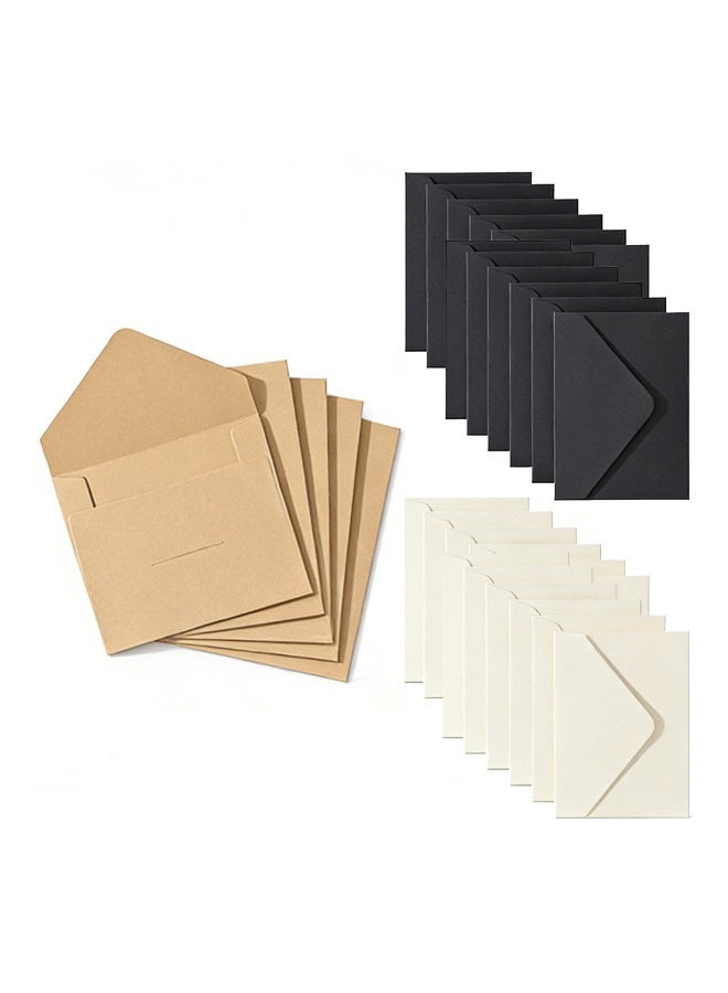 NIIMBOT 30 Mini Envelopes, Small Envelopes (Kraft, Black, White, 10.5x7cm) – Paper Envelopes Thick Paper for Cards, Gifts, Eid, Ramadan, Weddings & Holiday Decor - Image 5
