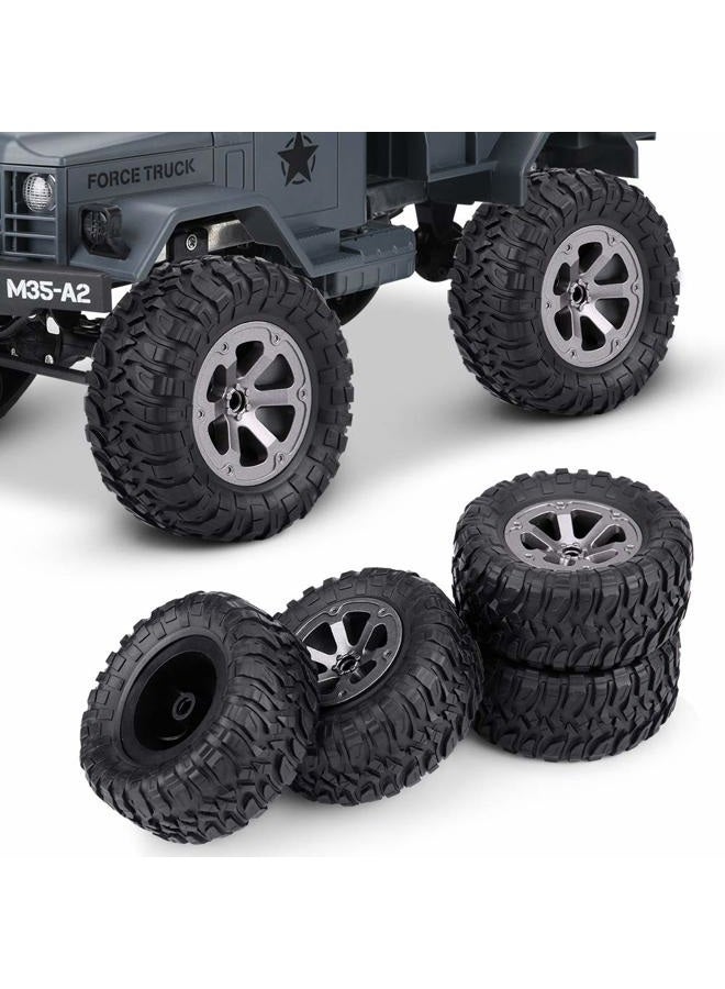Tbest 4pcs Crawler Tires, 1:16 RC Model Rubber Tyres Remote Control Car Wheels RC Vehicle Scale Accessories - Image 3