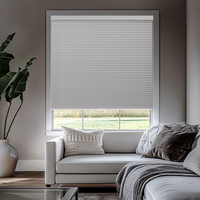 Chicology Cordless Cellular Shades Blackout Window Blind Evening Mist Blackout 30W X 64H CCSEM3064