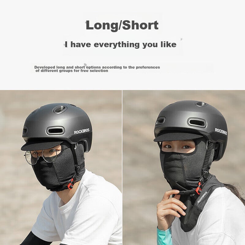 ROCKBROS Sun Protection Cycling Balaclava, Motorcycle Ice Silk Full Face Mask, Spring And Summer Outdoor Windproof for Men And Women, Fine Gray without Holes - Image 4