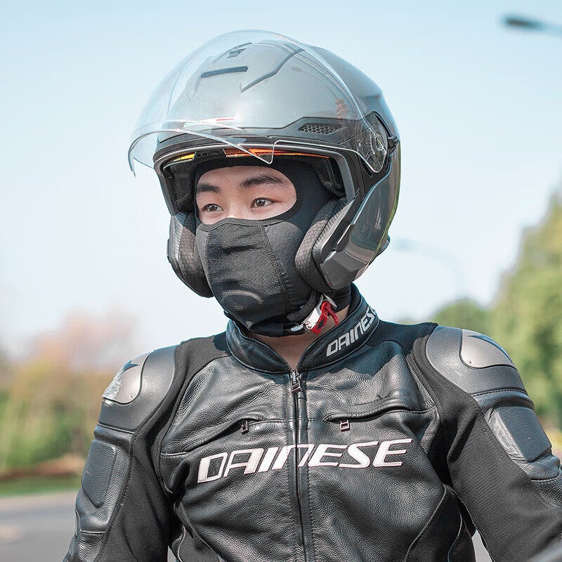 ROCKBROS Sun Protection Cycling Balaclava, Motorcycle Ice Silk Full Face Mask, Spring And Summer Outdoor Windproof for Men And Women, Fine Gray without Holes - Image 2