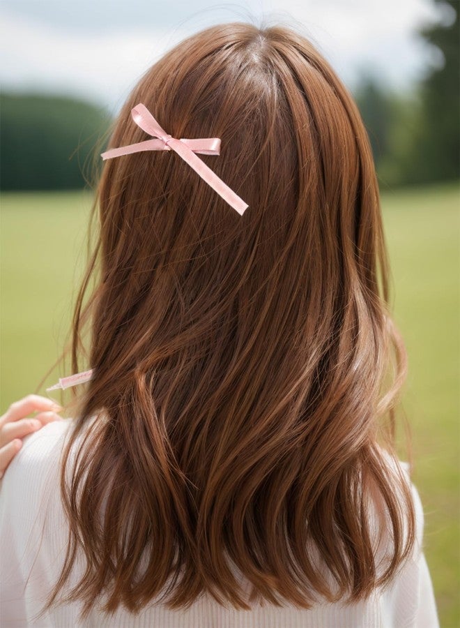 CHIROGRAPHY مجموعة من 10 قطع من ربطات شعر الساتان للنساء والفتيات | ربطات شعر وردية صغيرة مصنوعة يدويًا للأعمال اليدوية، وتغليف الهدايا، والمشاريع اليدوية، وإكسسوارات الشعر، وزينة الحفلات، وتزيين الملابس - Image 4