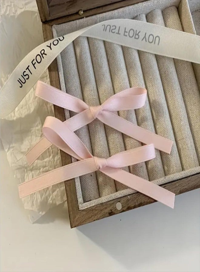 CHIROGRAPHY مجموعة من 10 قطع من ربطات شعر الساتان للنساء والفتيات | ربطات شعر وردية صغيرة مصنوعة يدويًا للأعمال اليدوية، وتغليف الهدايا، والمشاريع اليدوية، وإكسسوارات الشعر، وزينة الحفلات، وتزيين الملابس - Image 3