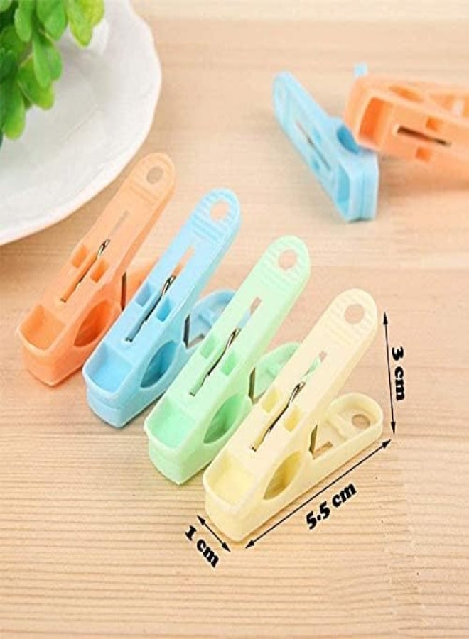 AKDC Mini Plastic Clothespins, 20Pcs Colorful Plastic Clothespins For Drying Clothes Towels In The Bathroom - Image 2
