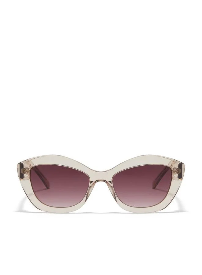 30 سندايز "٣٠صنديز أروسا نظارة شمسية نسائية طراز عين القطة مع حماية من الأشعة فوق البنفسجية ٤٠٠ (بيج، بني)"