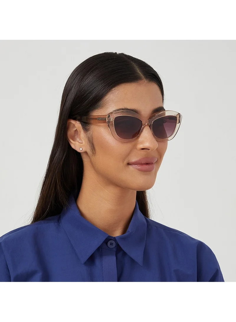 30Sundays "30Sundays AROSA Women's Cat Eye Sunglasses with UV400 Protection (Beige, Brown)"