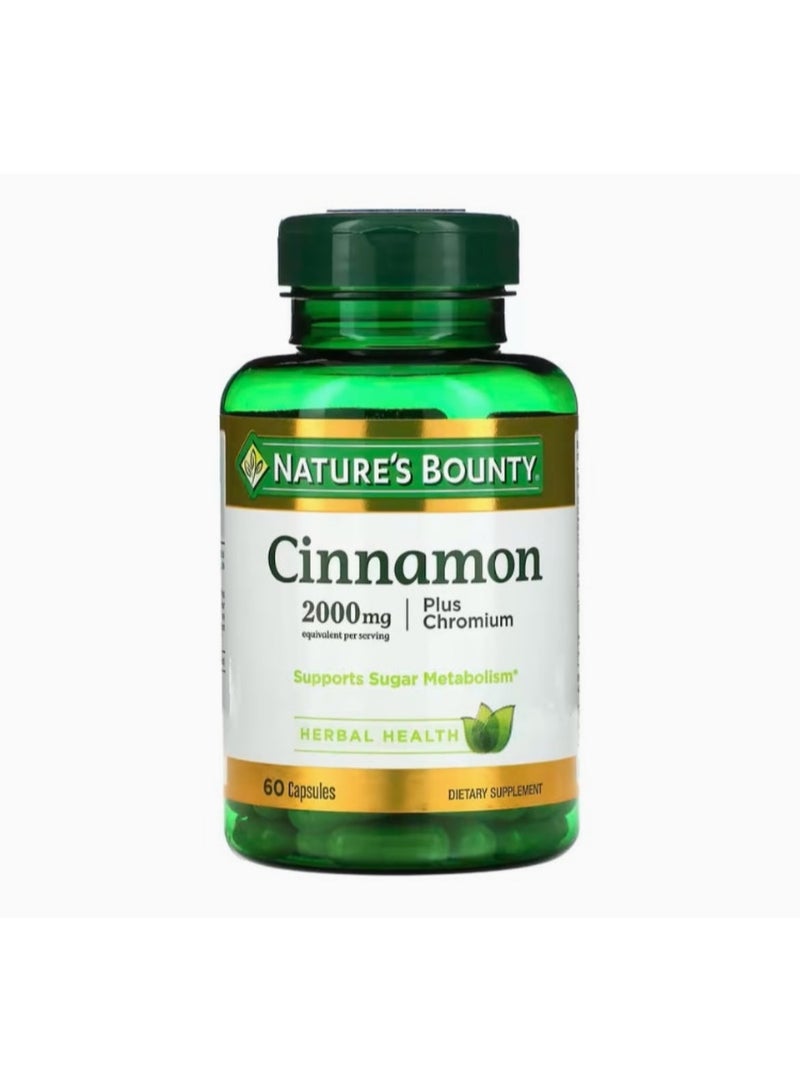 Natures Bounty Cinnamon 2000mg 60 Capsules