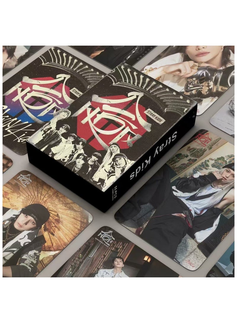 NIBEMINENT 55 Pcs Kpop Stray Kids HOP Lomo Cards Card For Fans Collection Gifts - Image 1