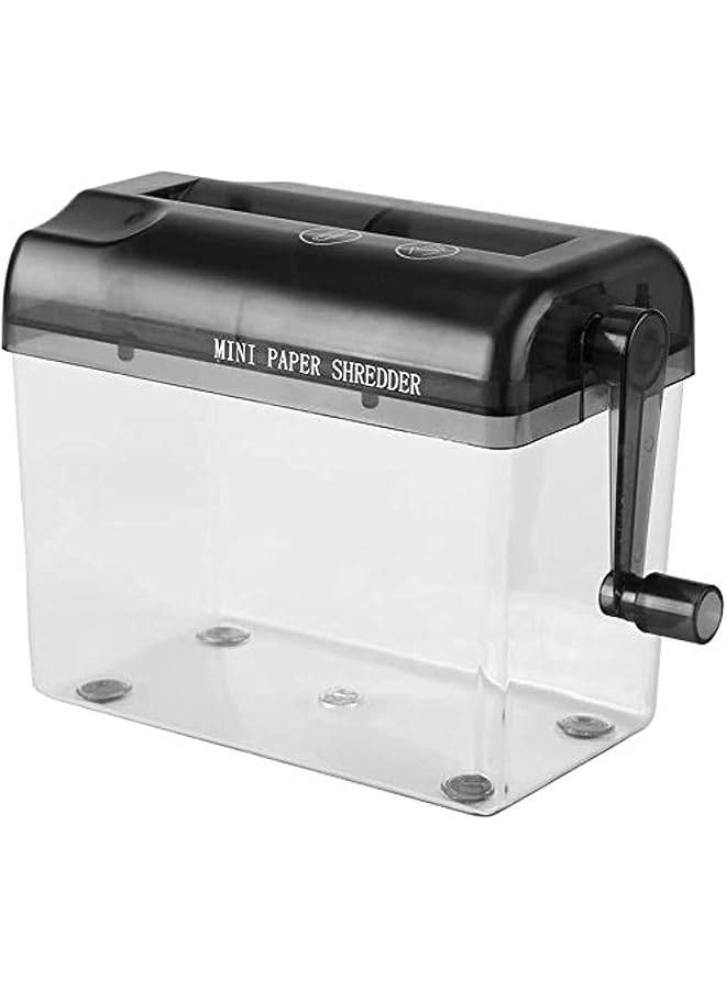 erorex A6 Manual Hand Paper Shredder Mini Hand Paper Shredder Office Home Black - Image 1