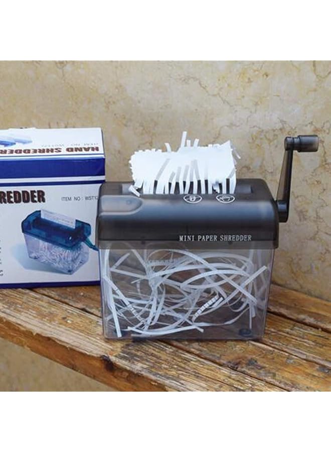 erorex A6 Manual Hand Paper Shredder Mini Hand Paper Shredder Office Home Black - Image 3