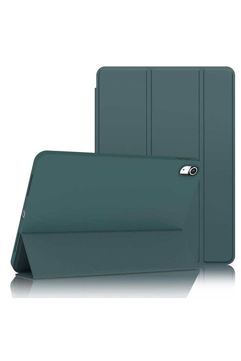 Smart Flip Protective Case Compatible with iPad 11(A16) 2025 / iPad 10 2022, 11-inch, Dark Green