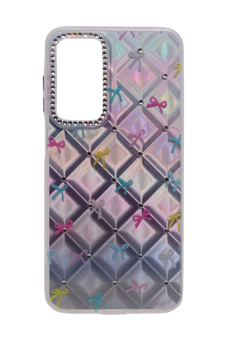 CFS TPU Bows Printed Back Cover Case with Rhinestone Camera Border For Samsung Galaxy A16 - Multicolor - Image 1