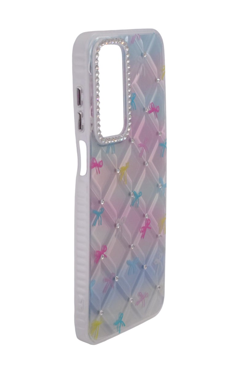 CFS TPU Bows Printed Back Cover Case with Rhinestone Camera Border For Samsung Galaxy A16 - Multicolor - Image 2
