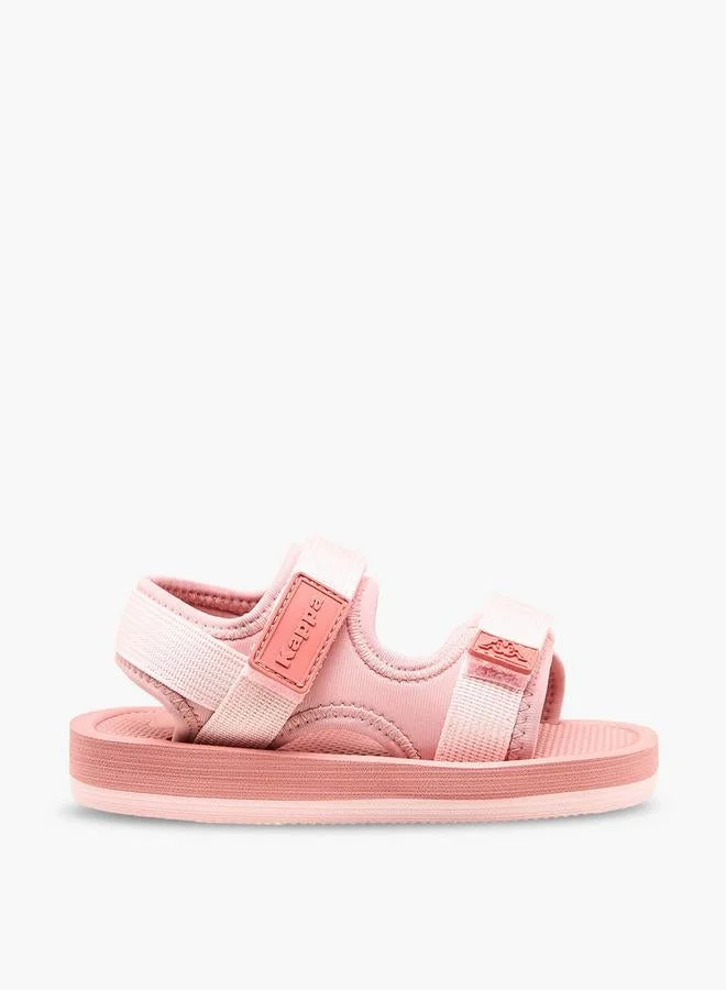 Kappa Sandals With Hook & Loop Closure, Logo Detail