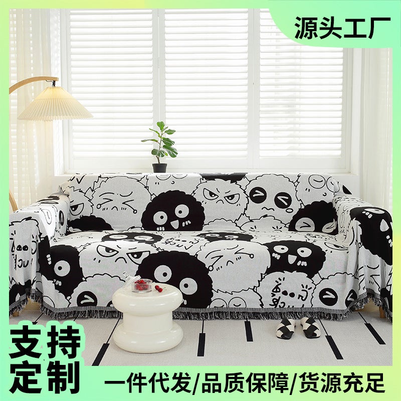 Knitted Universal Sofa Towel Nordic Ins Style Cover Cloth Full Cover Sofa Cushion Cover Cover Blanket Single Three-Person Four Seasons Universal - Image 2