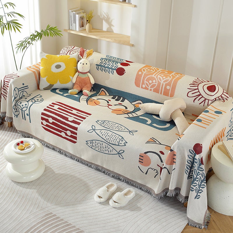 Knitted Universal Sofa Towel Nordic Ins Style Cover Cloth Full Cover Sofa Cushion Cover Cover Blanket Single Three-Person Four Seasons Universal - Image 3