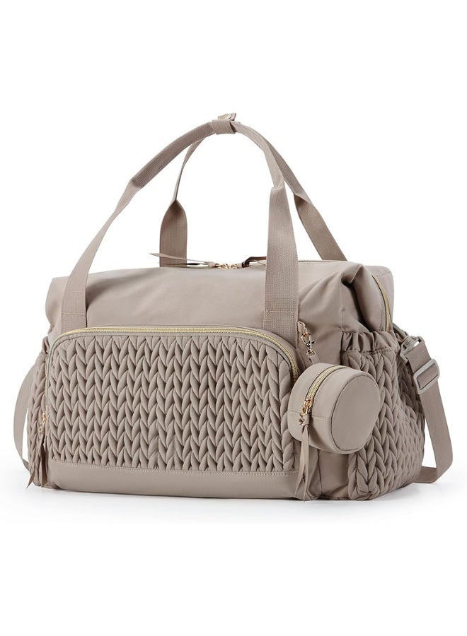 حقيبة حفاضات كبيرة السعة، حقيبة سفر للأمومة مع حامل مصاصة وسادة تغيير، منظم متعدد الوظائف للأم والأب - Image 2