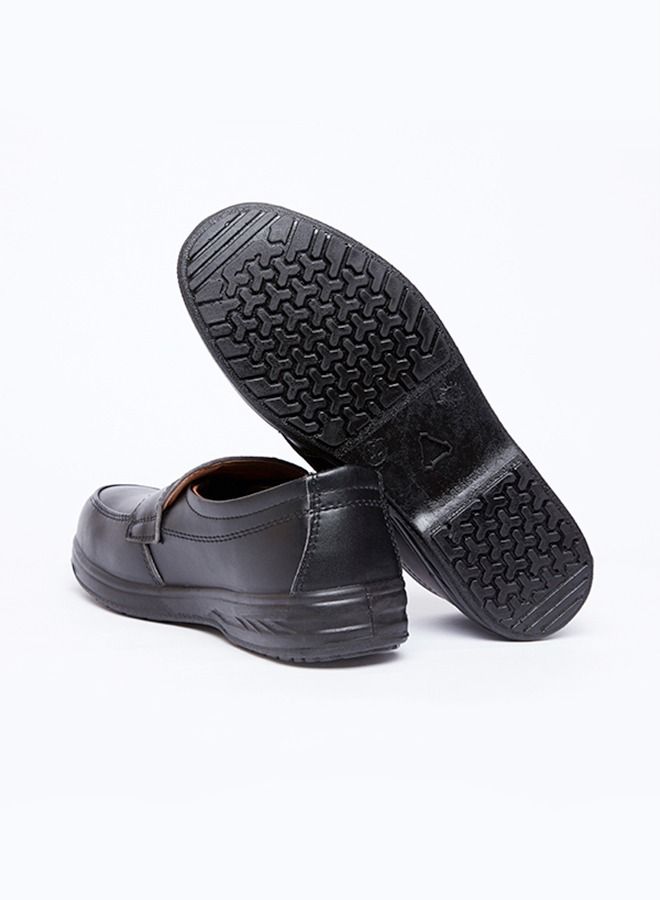 جلاديتور حذاء سلامة رجالي غلادياتور 005 بدون رباط أسود جلد EX S3 بمقدمة ونعل فولاذي منخفض الكاحل - Image 2