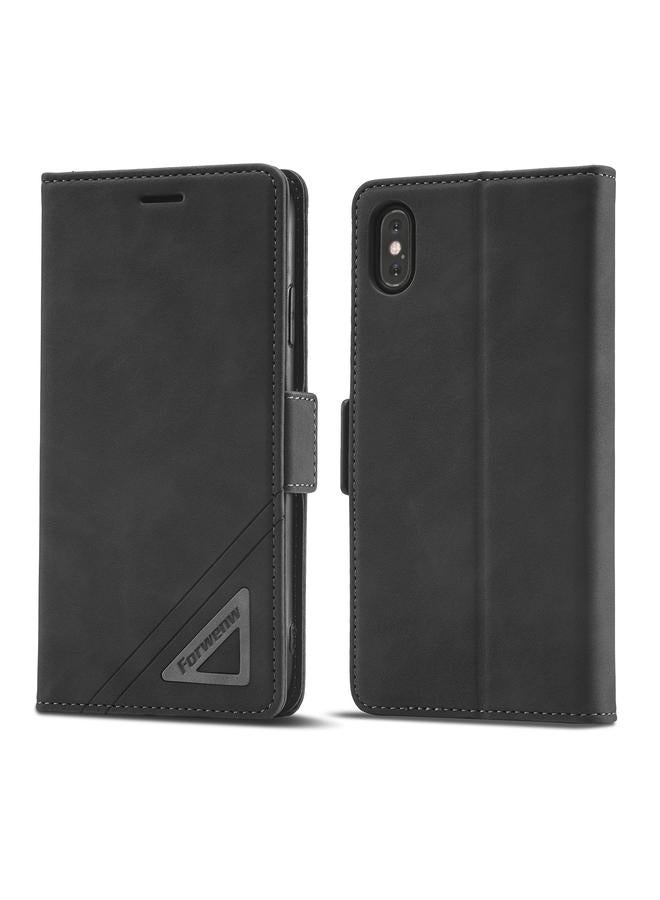 The Bros Case For iPhone X / XS Dual-side Buckle Leather Phone Case