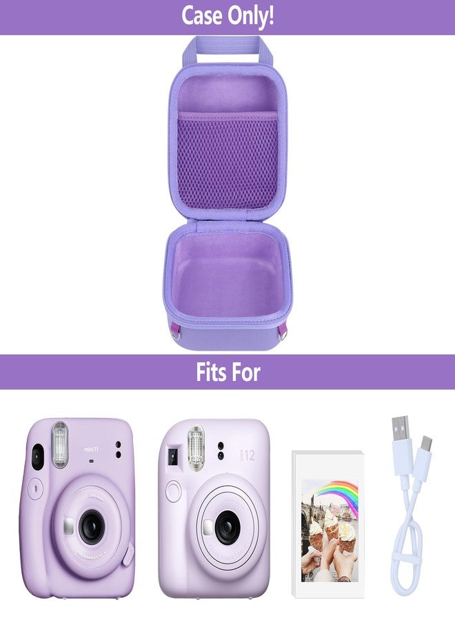 RIYADAone Hard Case Compatible with Fujifilm INSTAX Mini 12/11 Instant Camera, Purple, Case - Image 4