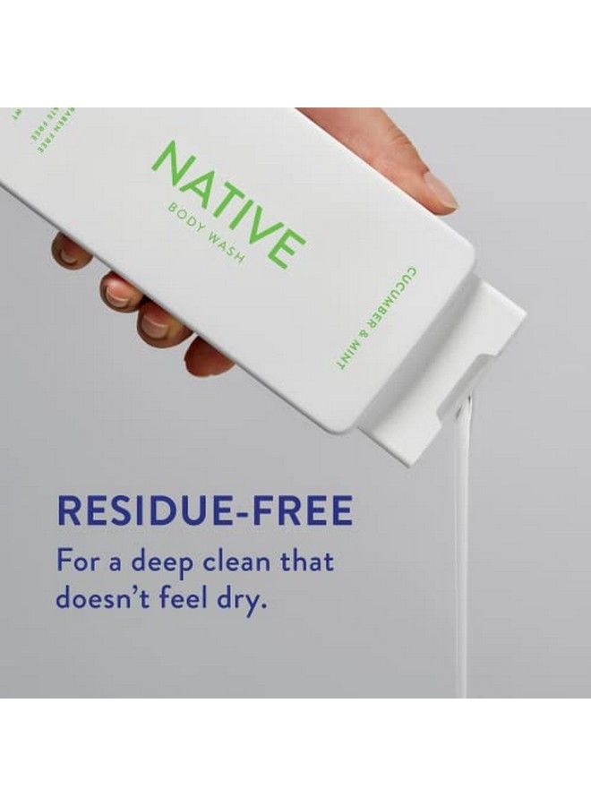 native غسول الجسم غسول الجسم الطبيعي للنساء والرجال | خالٍ من الكبريتات والبارابين والصبغة مع مكونات نظيفة مشتقة من الطبيعة يترك البشرة ناعمة ومرطبة بالخيار والنعناع، عبوتان - Image 5