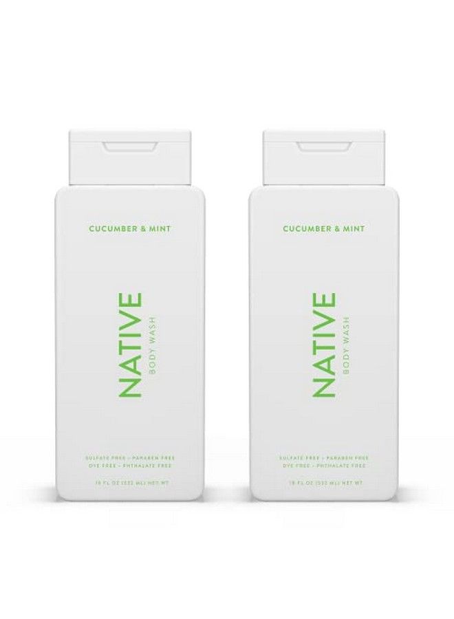 native غسول الجسم غسول الجسم الطبيعي للنساء والرجال | خالٍ من الكبريتات والبارابين والصبغة مع مكونات نظيفة مشتقة من الطبيعة يترك البشرة ناعمة ومرطبة بالخيار والنعناع، عبوتان - Image 2