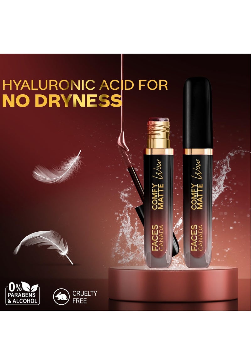 Facescanada فيس كندا أحمر شفاه سائل مريح غير لامع - كاكاو كراش 07، 3.8 مل | تطبيق بلمسة واحدة | صبغة عالية | ارتداء مريح | ينزلق بسلاسة | يدوم طويلاً | مقاوم للنقل - Image 4