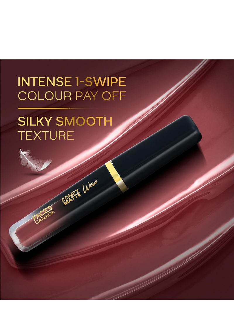 Facescanada فيس كندا أحمر شفاه سائل مريح غير لامع - كاكاو كراش 07، 3.8 مل | تطبيق بلمسة واحدة | صبغة عالية | ارتداء مريح | ينزلق بسلاسة | يدوم طويلاً | مقاوم للنقل - Image 2