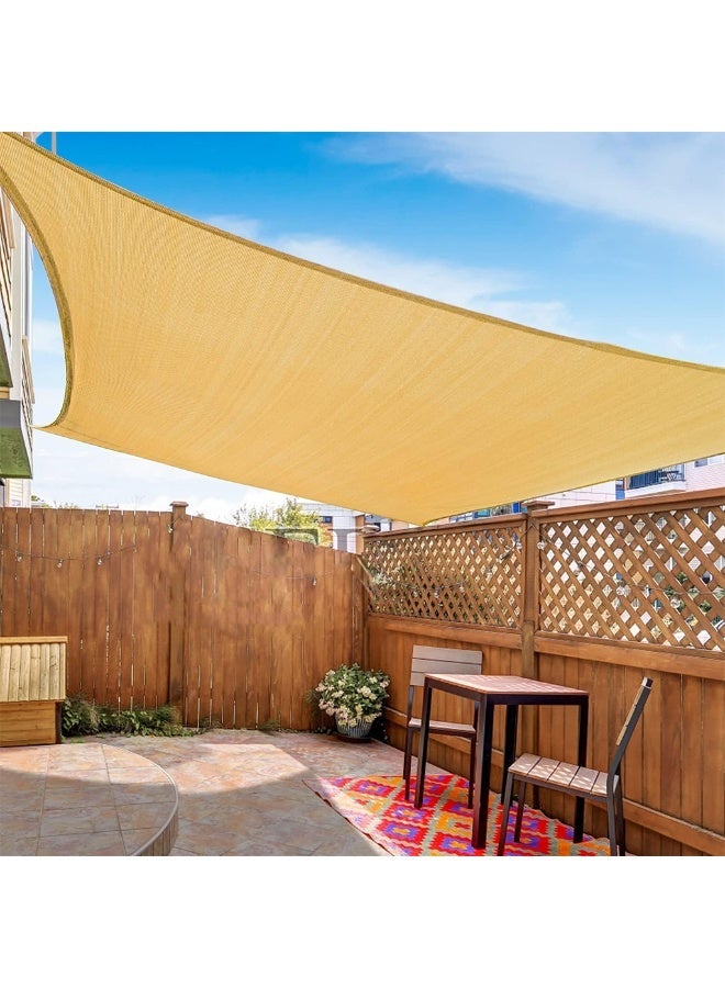HASTHIP® Rectangle Sun Shade Sail, 2x3m Breathable Waterproof UV Protection Shade Roof Cover, Portable Durable Sun Shade Sail, Awning Shelter with Fixing Kit, Large Sand Shade for Patio, Deck, Porch - Image 1
