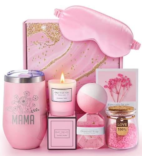 MADDIFY Mothers Day Gifts for Mom Grandma, Mom Birthday Christmas Gifts, Thoughtful Gift for Mother in law Step Mom, Best Mother's Day Gifts from Daughter Son Kids, Lavender Mom Spa GiftBasket Set - Image 1