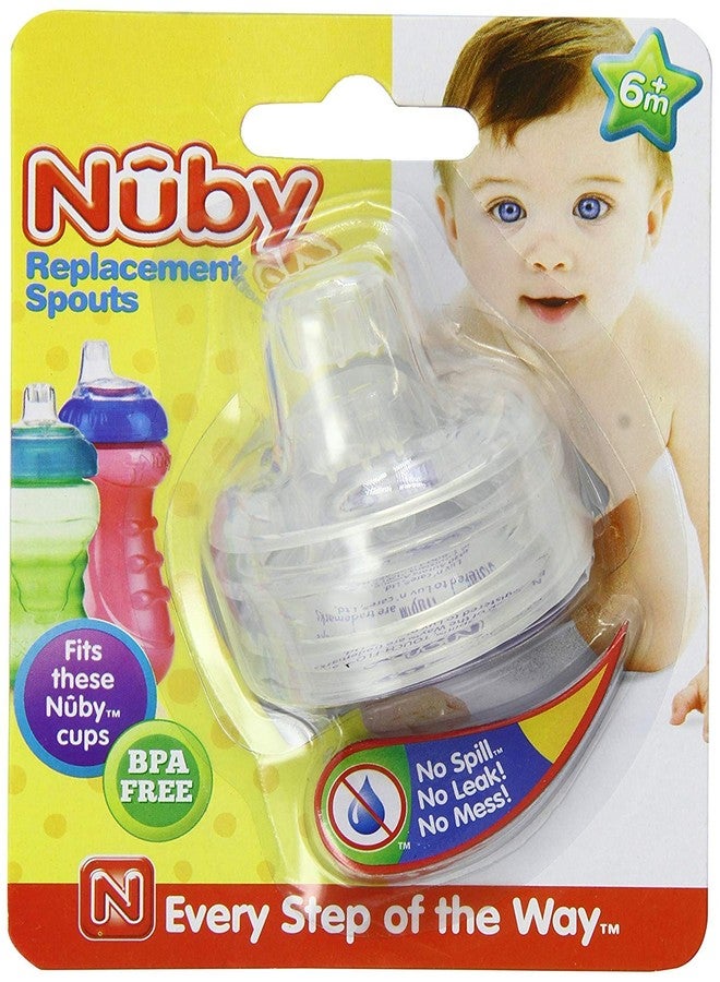 Nuby 2-Pack Replacement Silicone Spouts for Select Cups - Image 1